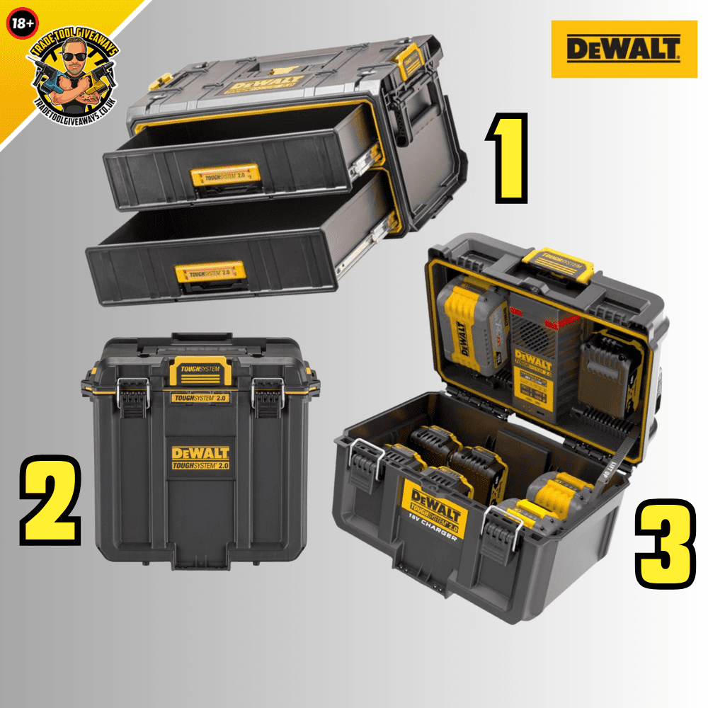 Dewalt ToughSystem Drawer, Charger Box  Half Tool Box Power Tool  Competitions Win Vans  Power Tools