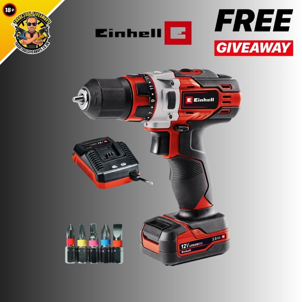 FREE - Einhell 12v Drill Driver inc Battery, Charger & Bits