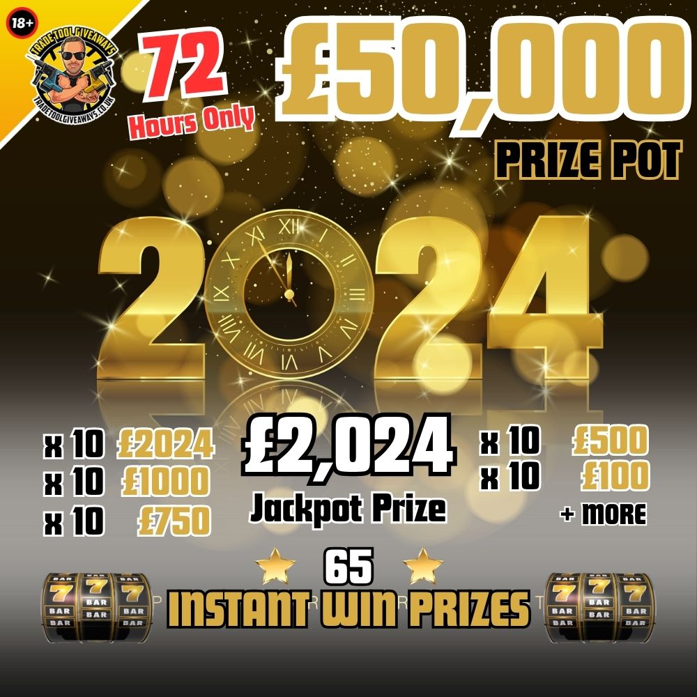 2024 New Year Cash Dash £2,024 Main Prize & 65 x Instant Wins Power